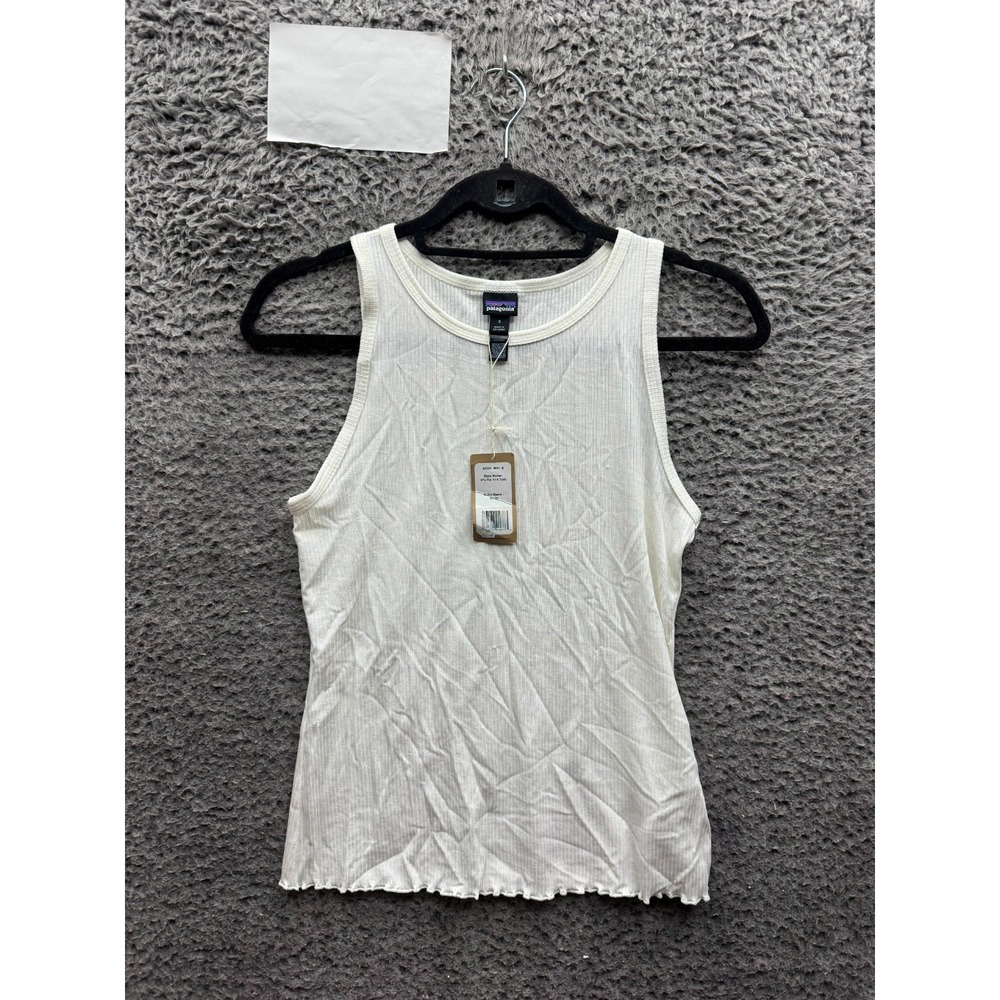 NWD Patagonia Sleeveless Pullover Rib-Knit Tank Top White Womens Size S